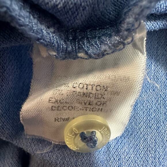 Johnnie-O Men's Polo Shirt Hanging Out Surf Large Blue Chest Pocket Logo Collar - Picture 6 of 7